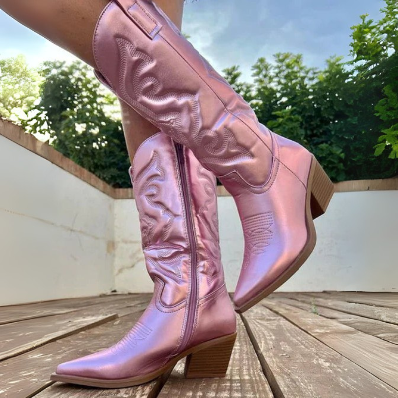 Women's Classic Leather Boots – Block Heel Ankle Style