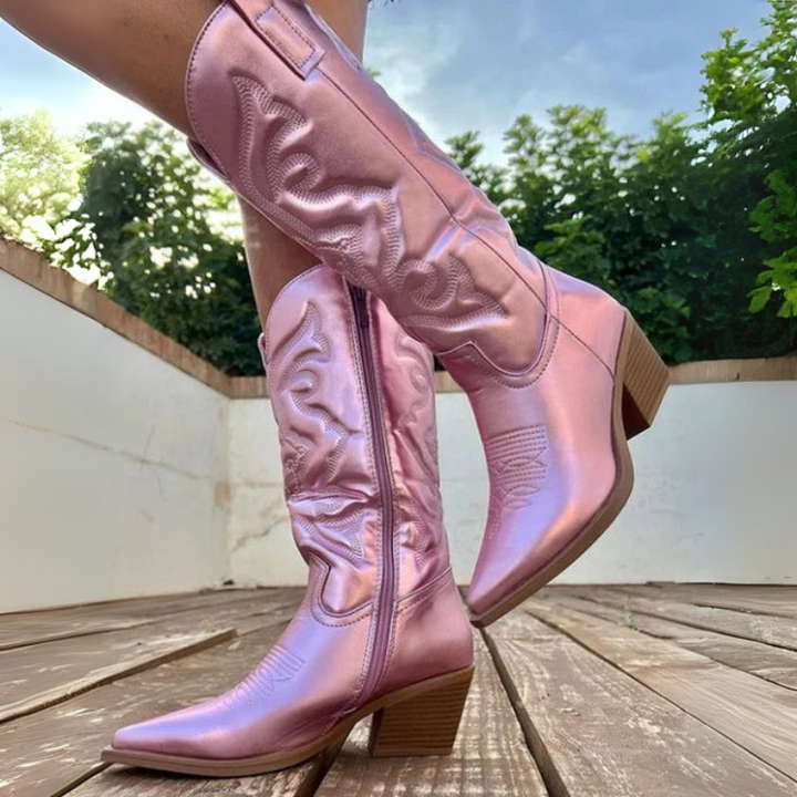 Women's Classic Leather Boots – Block Heel Ankle Style