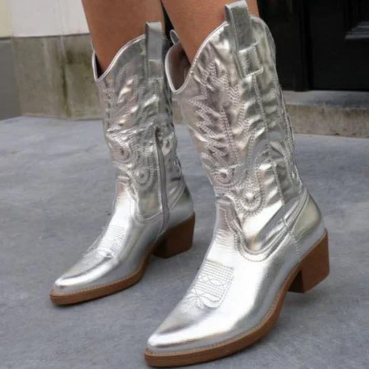 Women's Classic Leather Boots – Block Heel Ankle Style