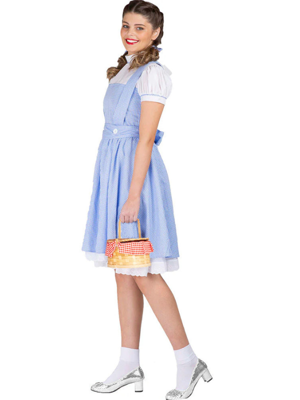 Women's Deluxe Dorothy Halloween Costume - Classic Gingham Dress for Women's Halloween Costumes