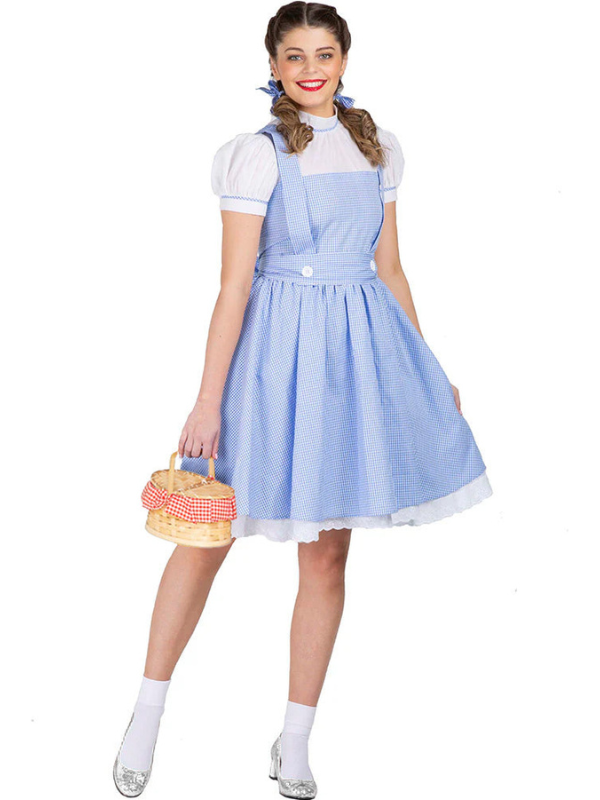 Women's Deluxe Dorothy Halloween Costume - Classic Gingham Dress for Women's Halloween Costumes