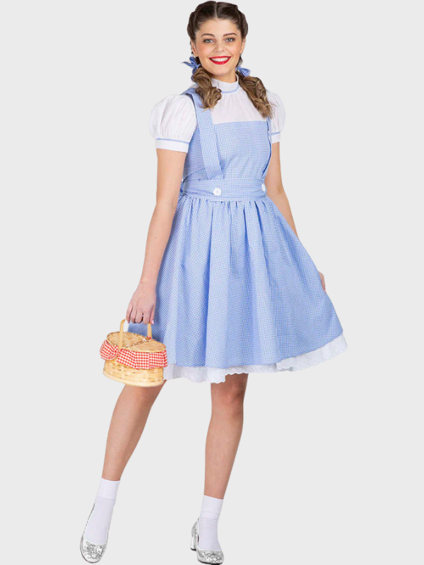 Women's Deluxe Dorothy Halloween Costume - Classic Gingham Dress for Women's Halloween Costumes