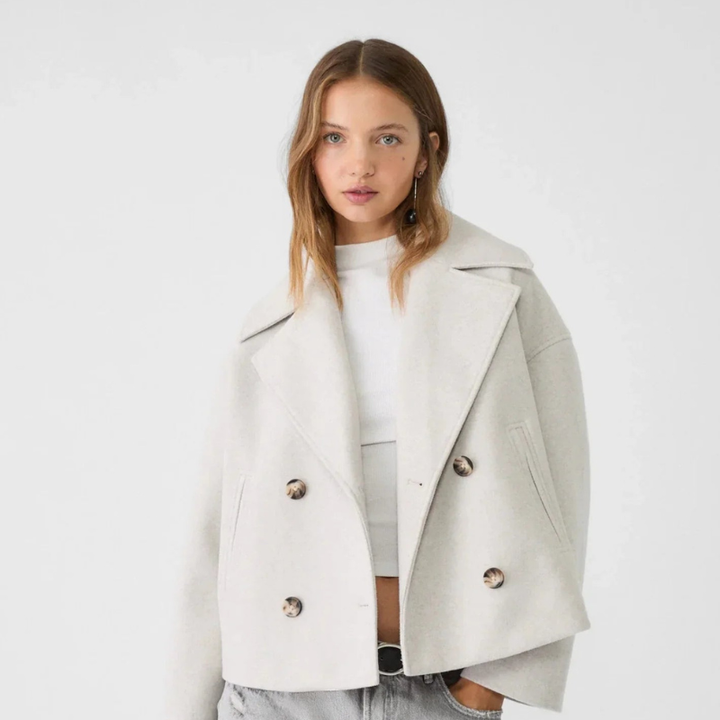 Women's Double-Breasted Short Jacket – Tailored Casual & Formal Style