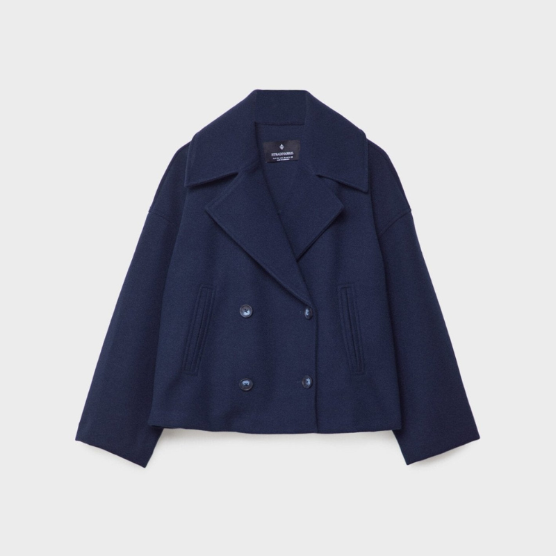 Women's Double-Breasted Short Jacket – Tailored Casual & Formal Style