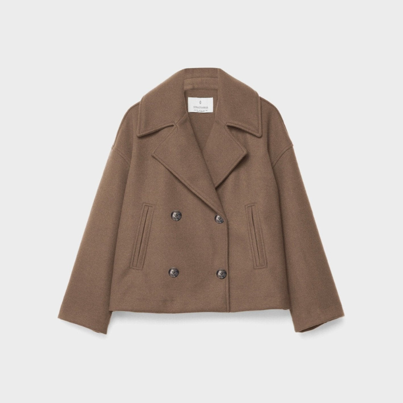 Women's Double-Breasted Short Jacket – Tailored Casual & Formal Style