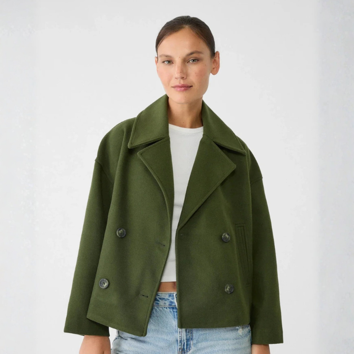 Women's Double-Breasted Short Jacket – Tailored Casual & Formal Style