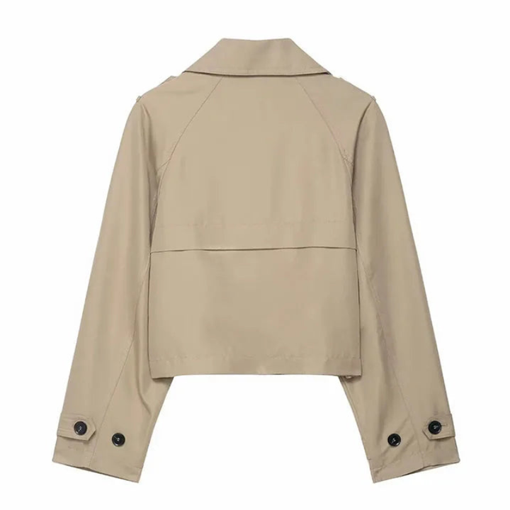 Women's Double-Breasted Trench Coat – Elegant Outerwear