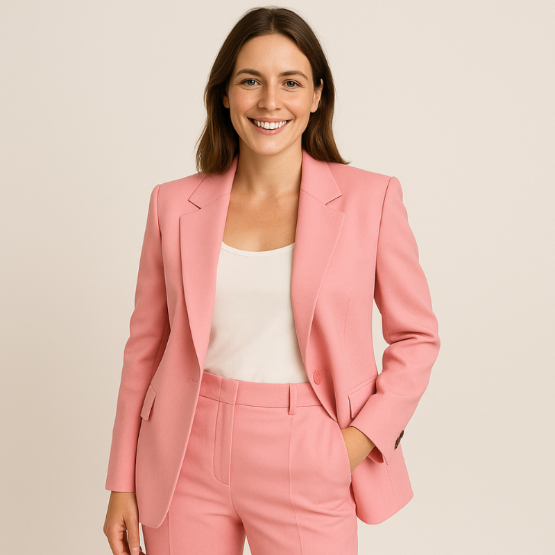 Women's Elegant Business Suit for Work in Various Colors - Pantalon and Blazer