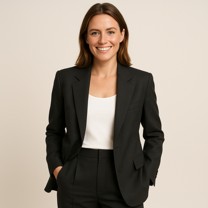 Women's Elegant Business Suit for Work in Various Colors - Pantalon and Blazer
