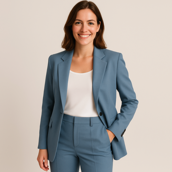 Women's Elegant Business Suit for Work in Various Colors - Pantalon and Blazer