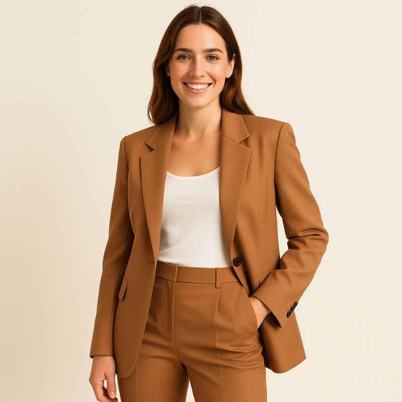 Women's Elegant Business Suit for Work in Various Colors - Pantalon and Blazer