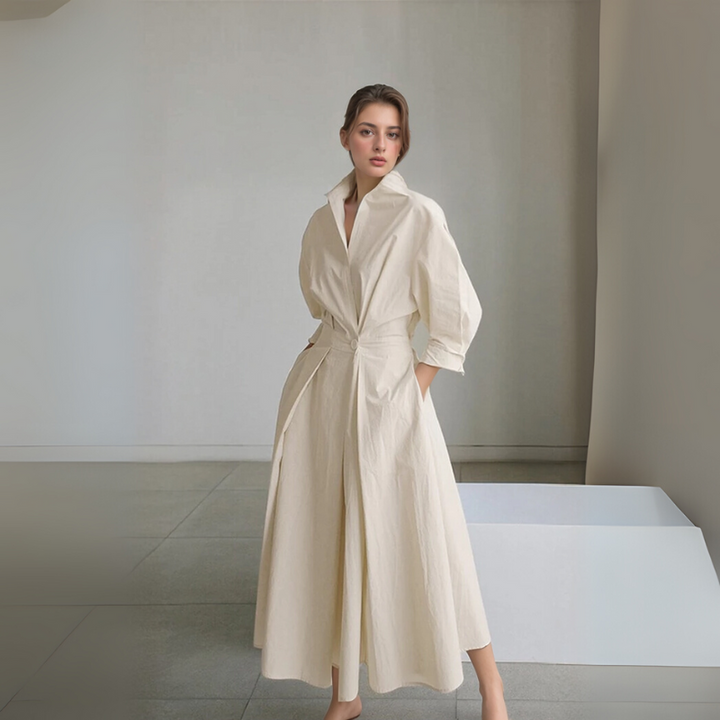 Women's Elegant Pleated Cocktail Maxi Dress