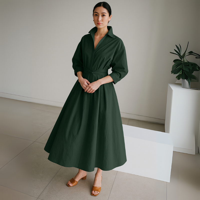 Women's Elegant Pleated Cocktail Maxi Dress