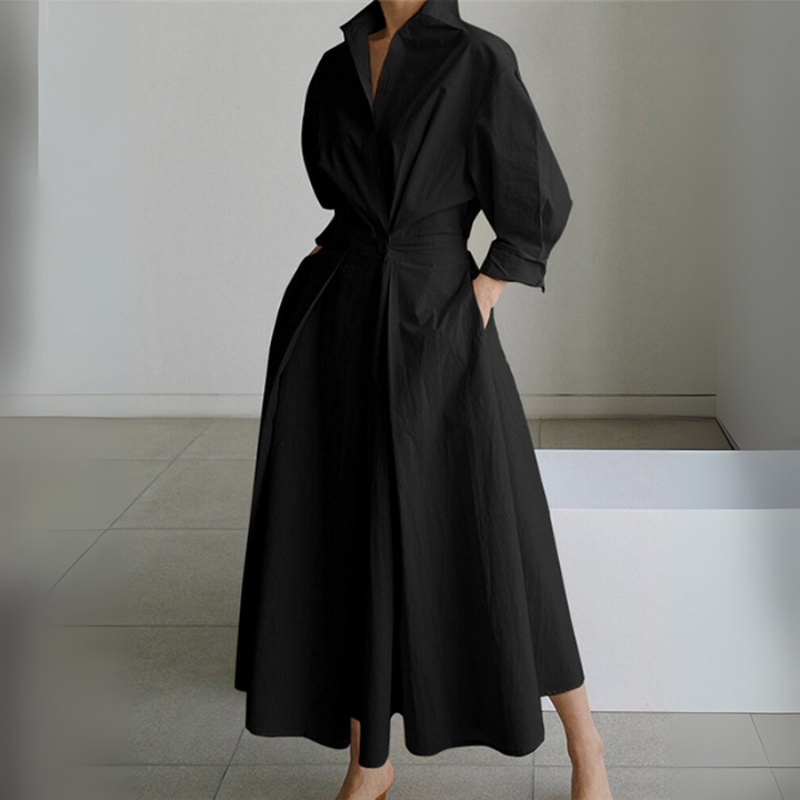 Women's Elegant Pleated Cocktail Maxi Dress