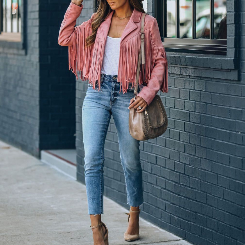 Women's Fringe Jacket for Chic Bohemian Style