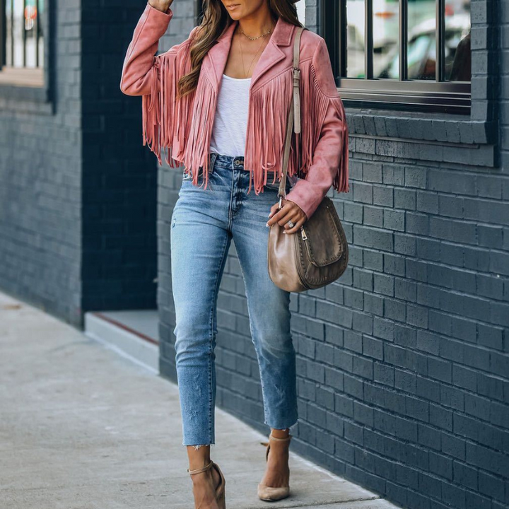 Women's Fringe Jacket for Chic Bohemian Style