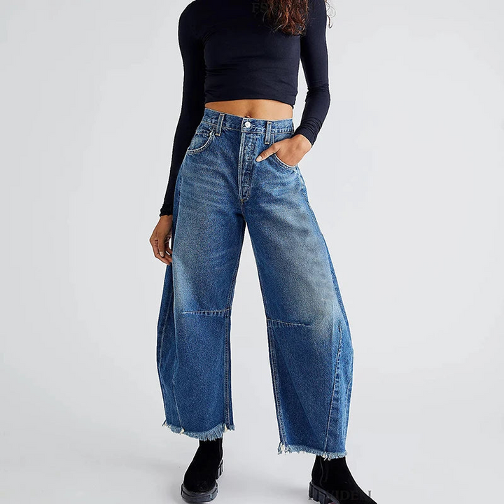 Women's High-Waist Baggy Jeans for Casual Outfits