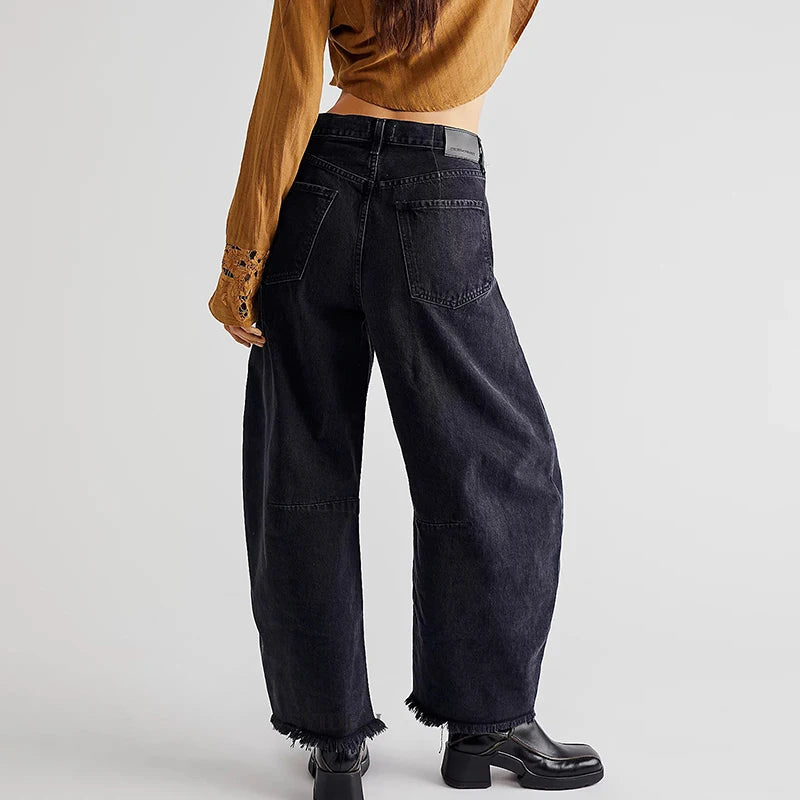 Women's High-Waist Baggy Jeans for Casual Outfits