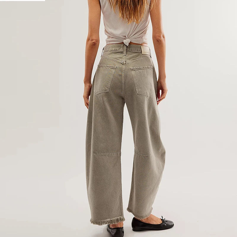 Women's High-Waist Baggy Jeans for Casual Outfits