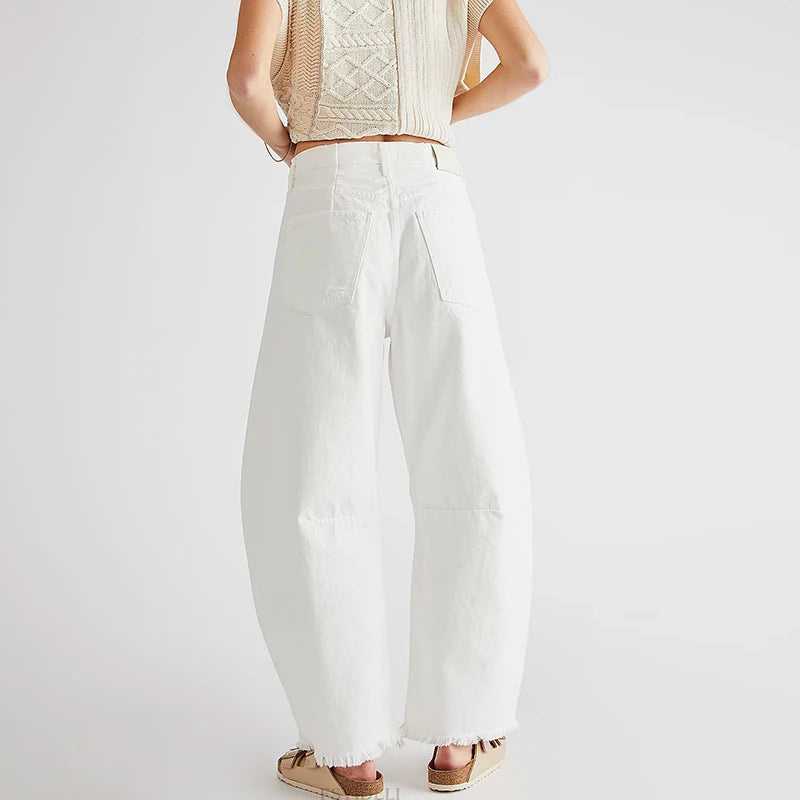 Women's High-Waist Baggy Jeans for Casual Outfits