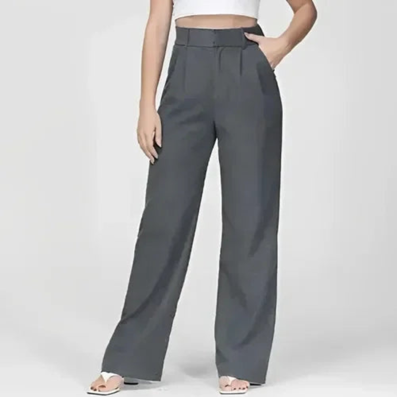 Women's High-Waisted Palazzo Pants - Wide Leg Style