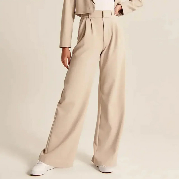 Women's High-Waisted Palazzo Pants - Wide Leg Style