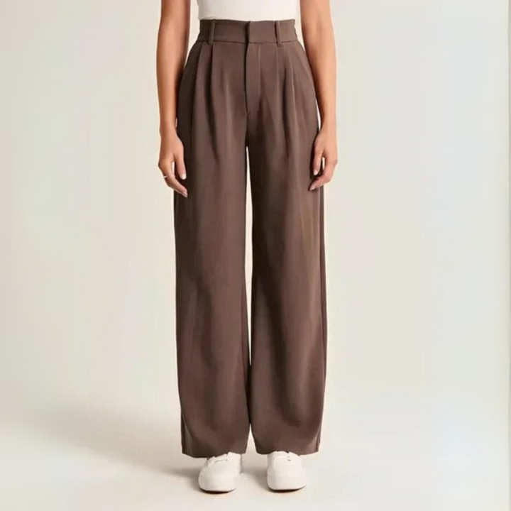 Women's High-Waisted Palazzo Pants - Wide Leg Style