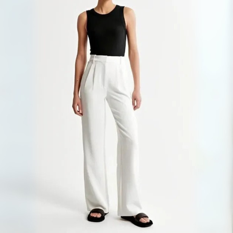 Women's High-Waisted Palazzo Pants - Wide Leg Style