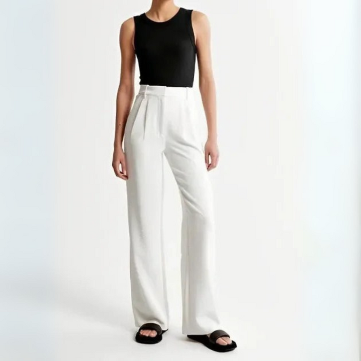 Women's High-Waisted Palazzo Pants - Wide Leg Style