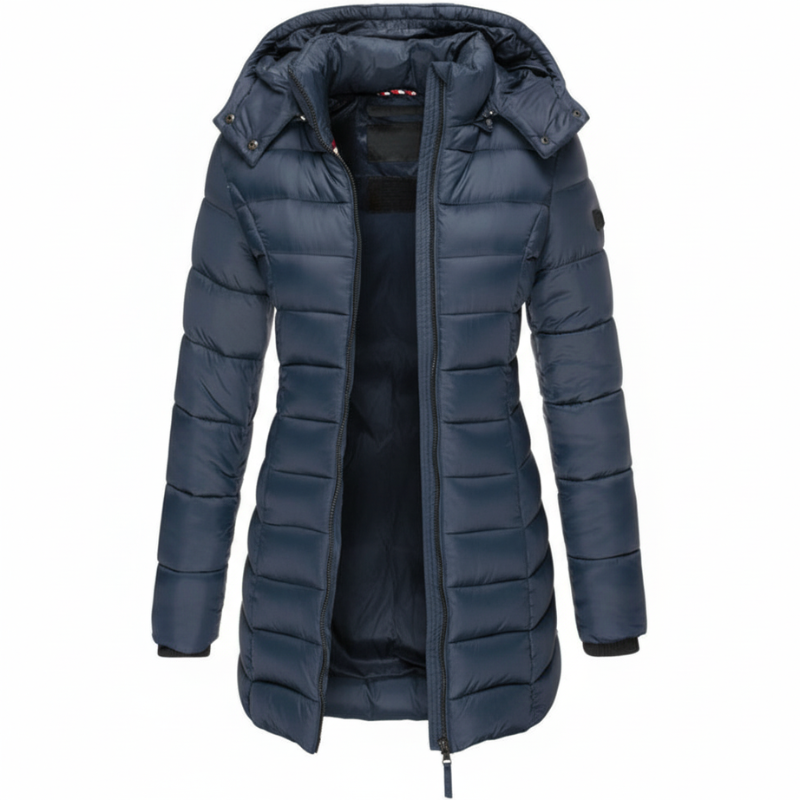 Women’s Hooded Puffer Jacket – Winter Coat