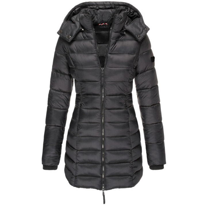 Women’s Hooded Puffer Jacket – Winter Coat