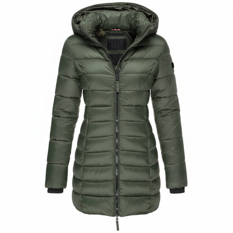 Women’s Hooded Puffer Jacket – Winter Coat