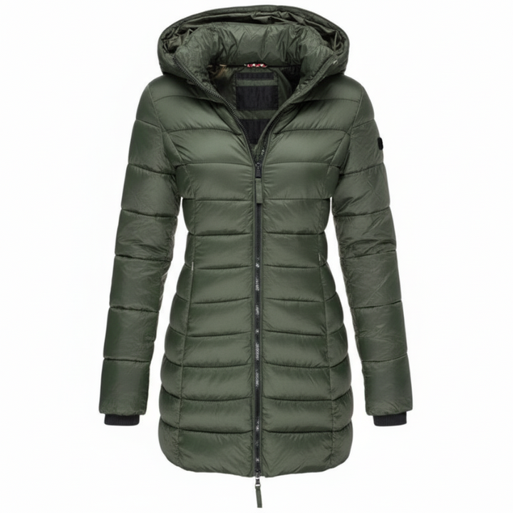 Women’s Hooded Puffer Jacket – Winter Coat