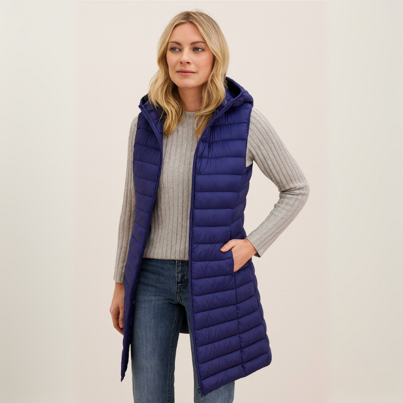 Women's Hooded Vest for Autumn and Winter