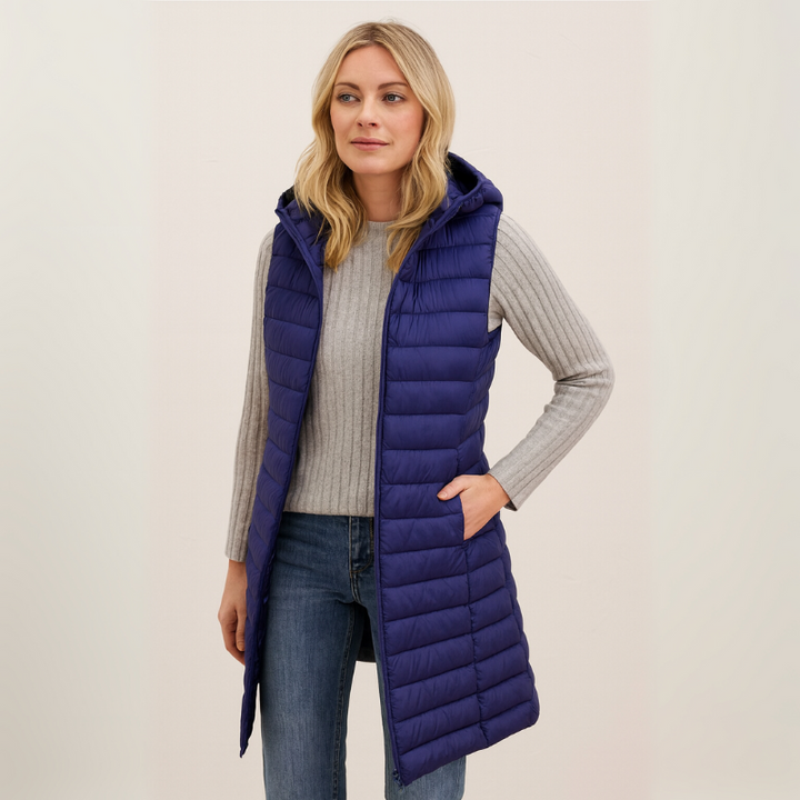 Women's Hooded Vest for Autumn and Winter