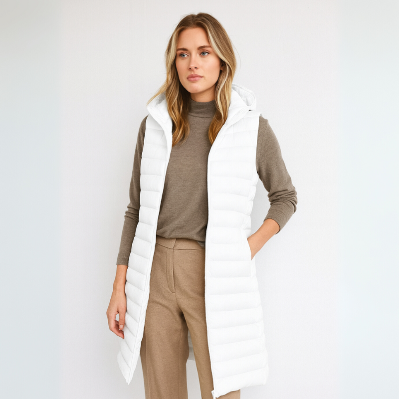 Women's Hooded Vest for Autumn and Winter
