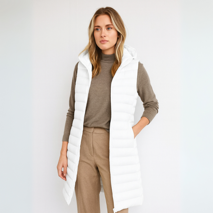 Women's Hooded Vest for Autumn and Winter