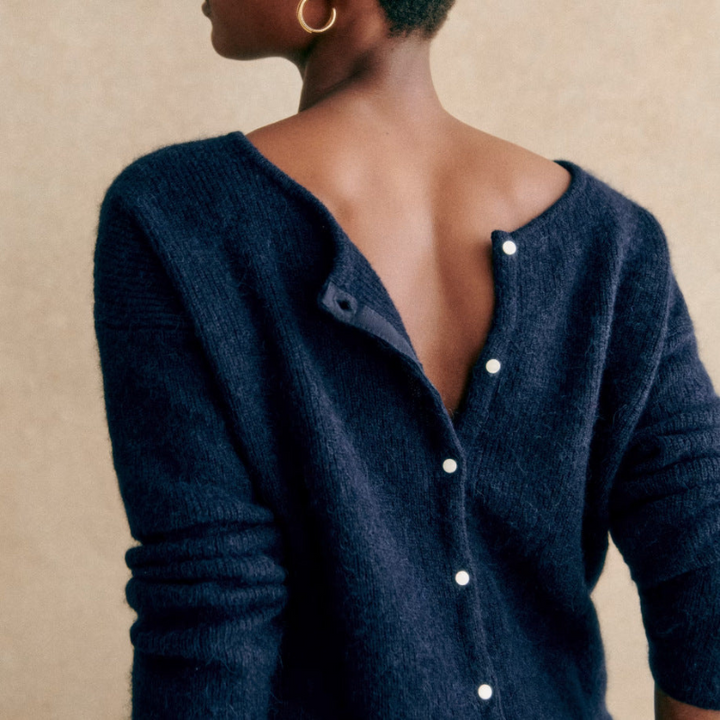 Women's Knitted Cardigan Minimalist Sweater for Layering