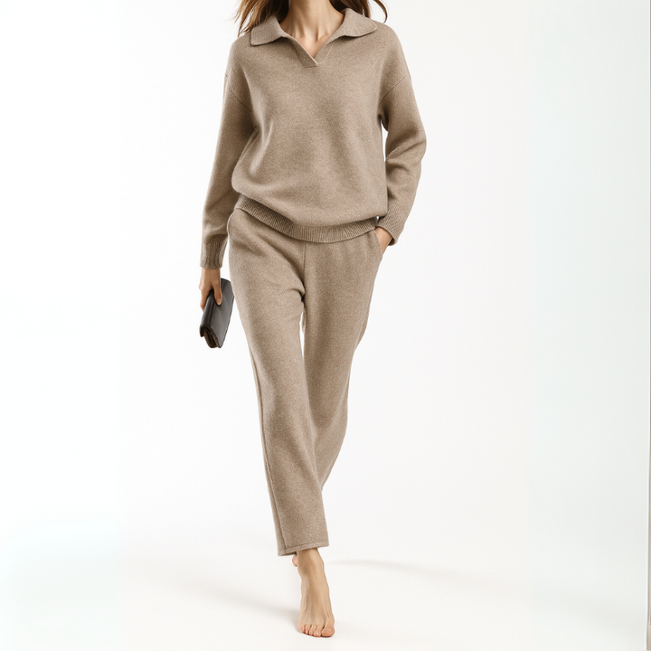 Women's Knitted Co-Ord Set for Minimalist Outfit