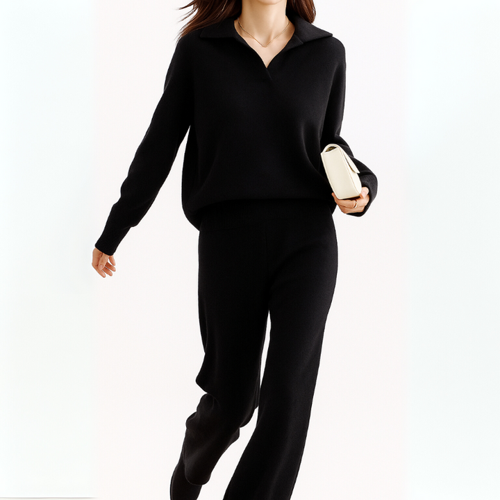 Women's Knitted Co-Ord Set for Minimalist Outfit