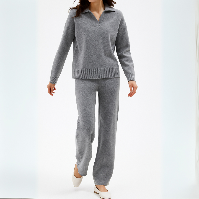 Women's Knitted Co-Ord Set for Minimalist Outfit