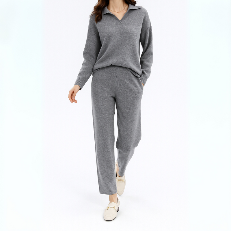 Women's Knitted Co-Ord Set for Minimalist Outfit