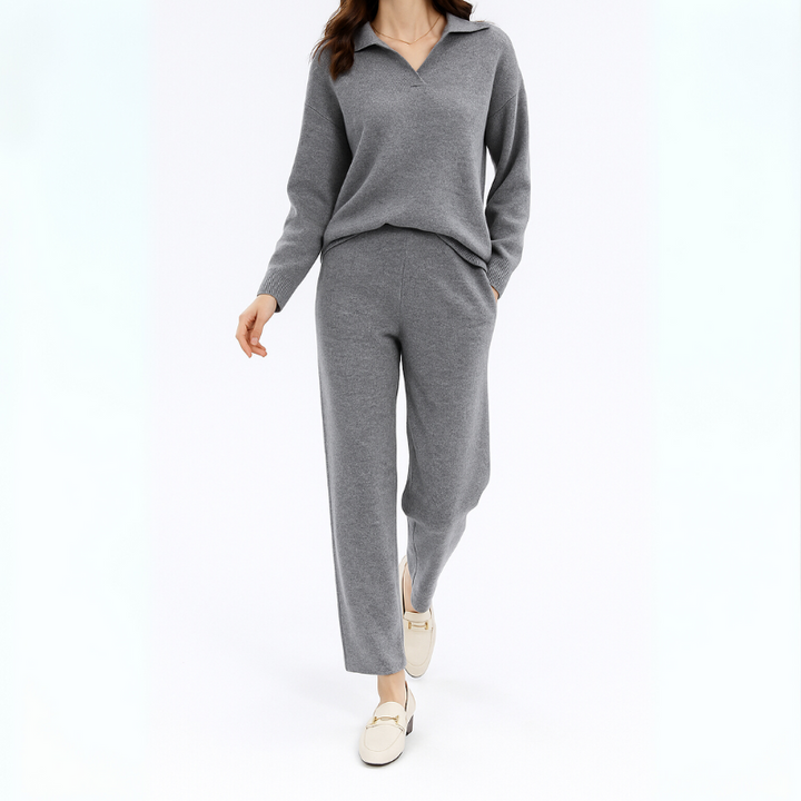 Women's Knitted Co-Ord Set for Minimalist Outfit