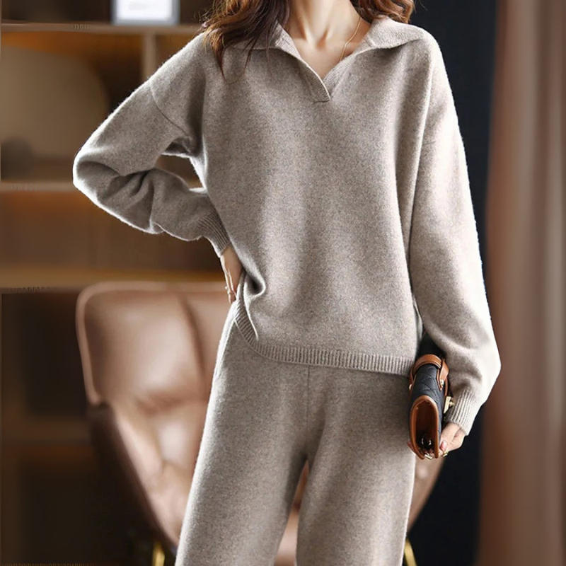 Women's Knitted Co-Ord Set for Minimalist Outfit