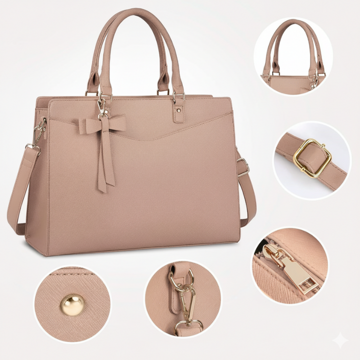 Women's Laptop Tote Bag – Stylish Multi-Pocket Work & Travel