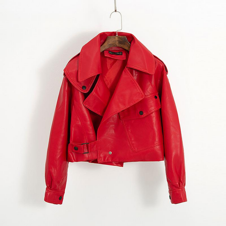 Women's Leather Jacket - Stylish Fit for Casual and Formal Wear