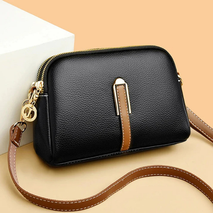 Women's Leather Shoulder Bag - Casual Style