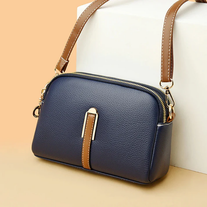 Women's Leather Shoulder Bag - Casual Style