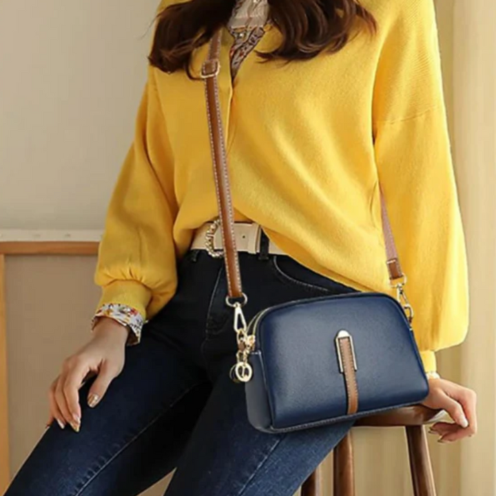 Women's Leather Shoulder Bag - Casual Style