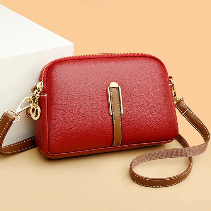 Women's Leather Shoulder Bag - Casual Style